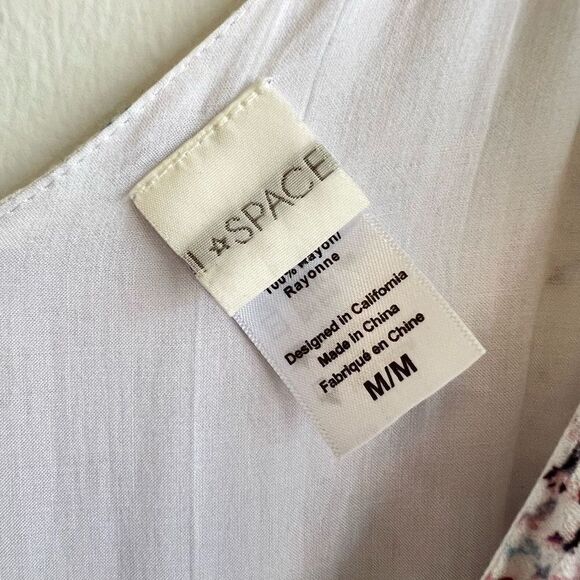 L Space Maria Techno Garden Floral Tie Romper Swim Cover Up Women’s Medium - Picture 8 of 12